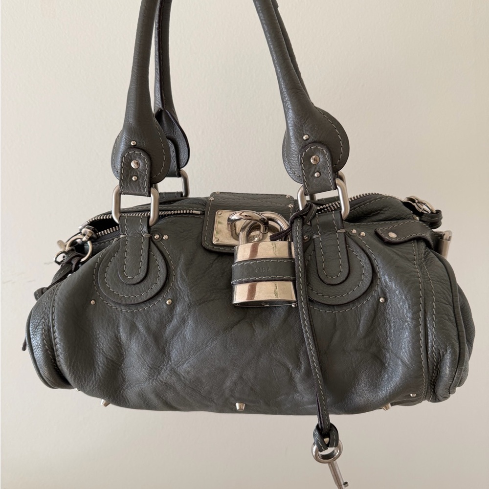 Chloe RARE blue green paddington silver hardware